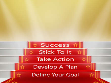 Steps To Success, Red carpet 3dの写真素材
