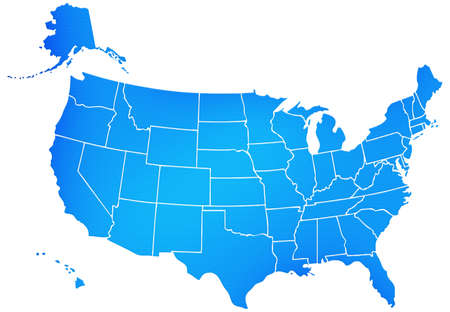 united states map, America isolatedの写真素材