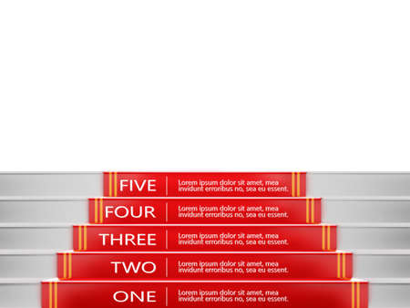 Steps To Success, Red carpet 3dの写真素材