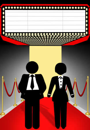 Red carpet, 3D illustrationの写真素材