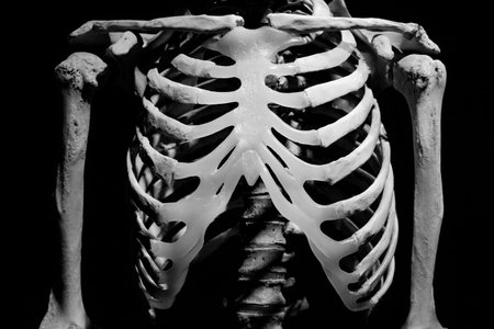Human skeleton partner anatomical death abstract isloated
