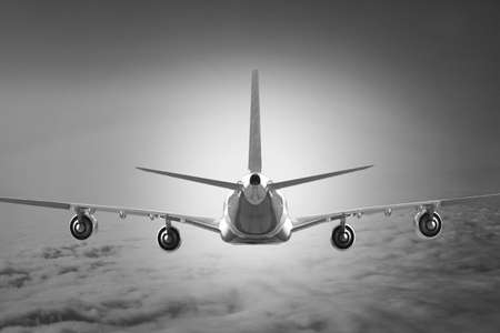 Plane flight, Skyの写真素材