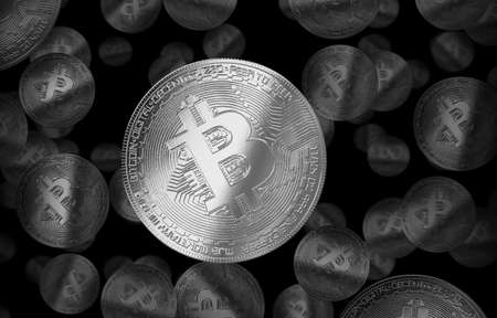 Bitcoin coin cryptocurrencyの写真素材