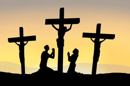 Couple at the Cross of Jesus Christ