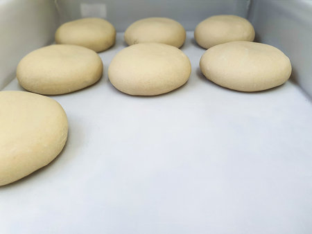 Preparing the dough for pizza, scales
