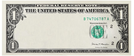 Clear 1 Dollar Banknote pattern, One hundred dollar border with empty middle area, US 1 highly...