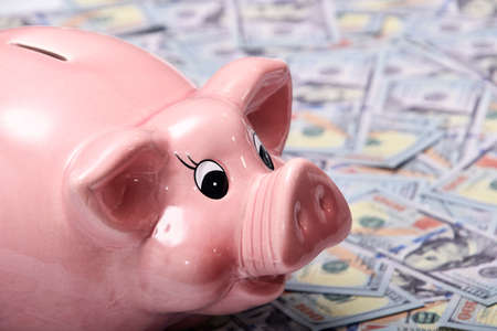 Piggy bank, money finance economy, Business concept isolatedの写真素材