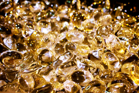 Quartz stone crystals on polished slabの写真素材