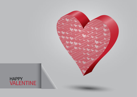 Valentine greeting card with heart and textのイラスト素材