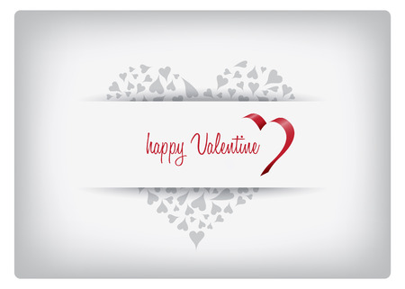 Valentine greeting card with heart and textのイラスト素材