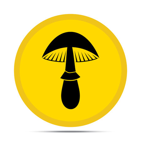 Vector drawings of mushrooms on a white background, iconsのイラスト素材
