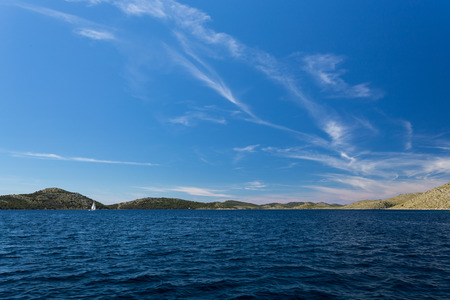 Yacht holidays in the Adriatic Sea in Croatia. Yacht races.の写真素材