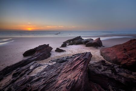 Praia da Bordeira, Algarve, Portugal. One of the many beaches in the Portuguese Algarveの写真素材