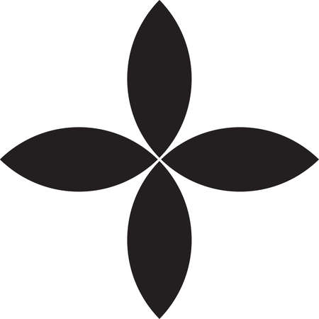 Abstract four leaf background elementのイラスト素材