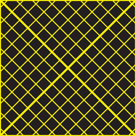 Fence of yellow diagonal bars on black backgroundのイラスト素材