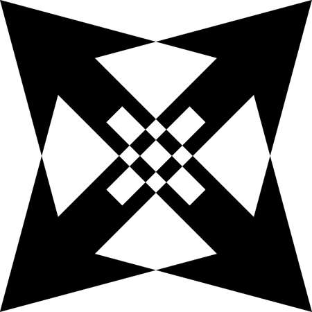 Black triangle based arabesque elementのイラスト素材