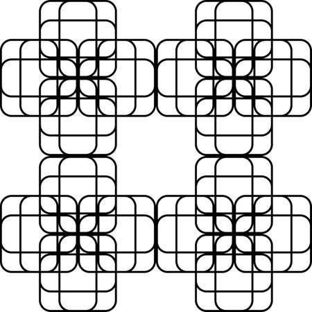 Black rounded squares fence element x4のイラスト素材
