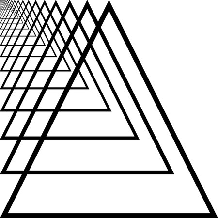 Abstract triangle tunnel left hand perspective