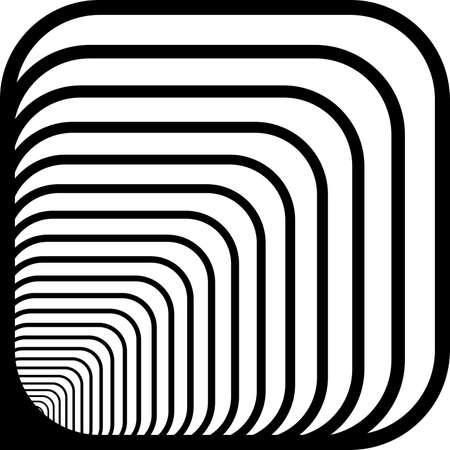 Rounded corners tunnel left hand front down perspective backgroundのイラスト素材