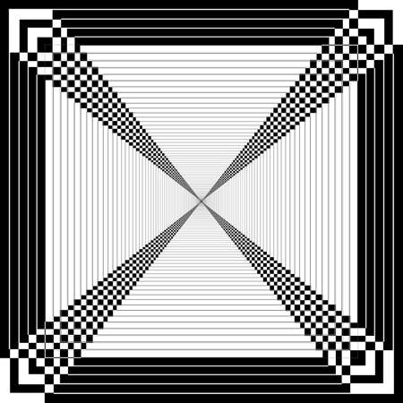 Abstract inside view of pyramidal construction structure trydimensional illusion backgroundのイラスト素材