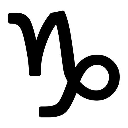 Zodiac sign Capricorn December 22 - January 19のイラスト素材