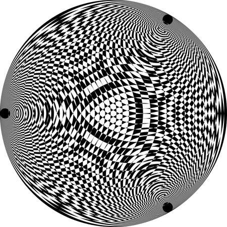 Abstract sphere illusion tridimensional backgroundのイラスト素材