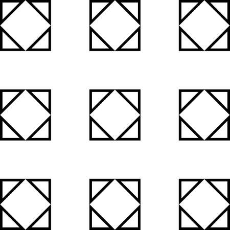 Abstract square bassed fence elementのイラスト素材