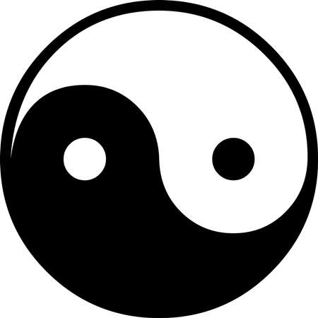 Gigantik Ying Yang Sign on transparencyのイラスト素材