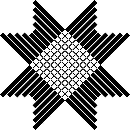 Abstract fence element from squares on transparency backgroundのイラスト素材