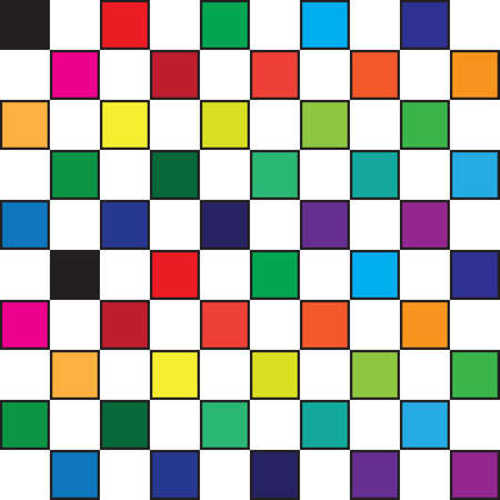 Color swatches square color targets abstract backgroundのイラスト素材