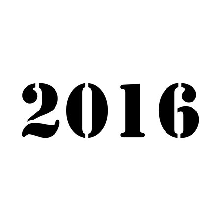 2016 black on white background template
