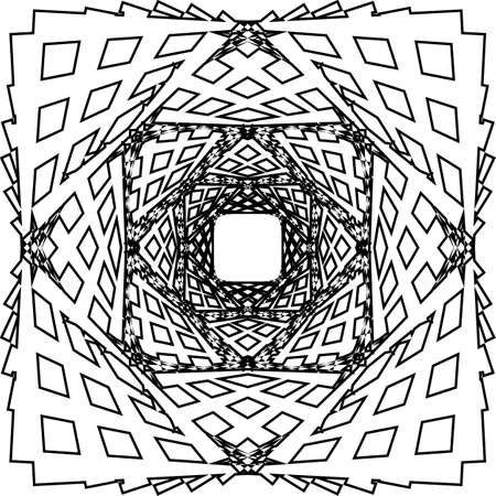 Abstract Frame Multiple Perspective black on transparent backgroundのイラスト素材