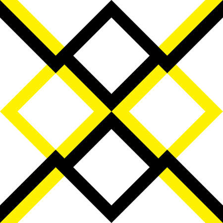 Yellow black arabesq fence projectのイラスト素材