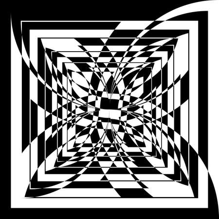 Abstract floral curved shape black on transparent backgroundのイラスト素材