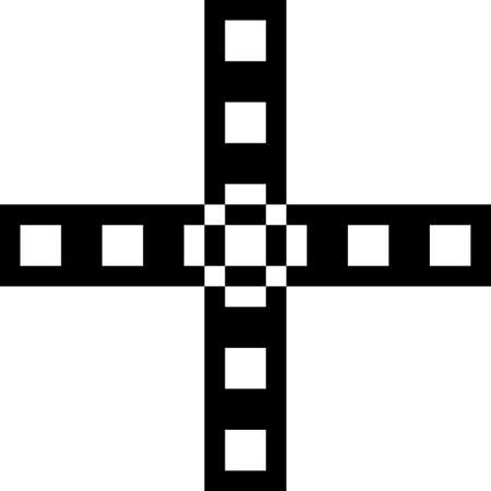 Abstract Frame Multiple Perspective Movie Likeblack on transparent backgroundのイラスト素材