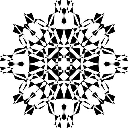 Arabesque pseudo tridimensional shield star on transparent background arabesque graphic designのイラスト素材