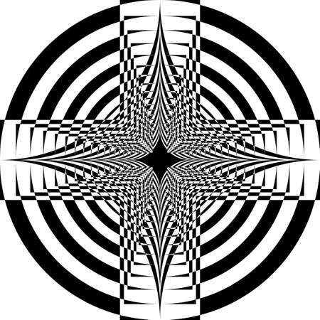 Arabesque pseudo tridimensional reverse tower impression on transparent background abstract graphic designのイラスト素材