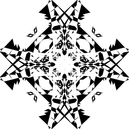Diamond plaid arabesque illusion arabesque satelite  inspired strukture abstract cut art deco illustration on transparent backgroundのイラスト素材