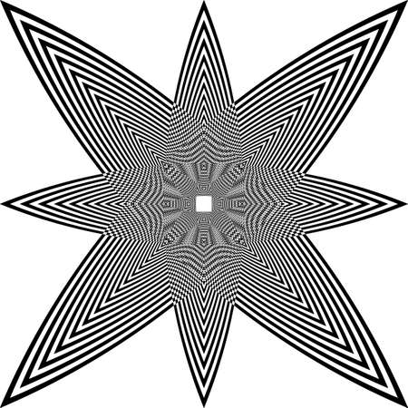 black on transparent background abstract arabesque floral frame illusion designer graphicのイラスト素材