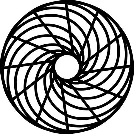 clock dial black flying wheel hourly structure frame on transparent background with stelar dial coreのイラスト素材