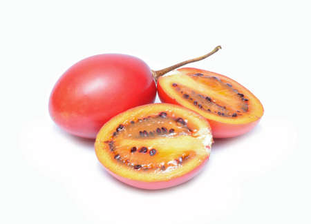 tamarillo isolated on white backgroundの写真素材