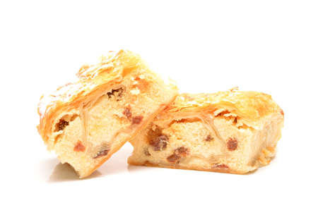 Cheesecake with isolated on white backgroundの写真素材