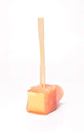  Cream cheese roll ups appetizer with prosciutto の写真素材