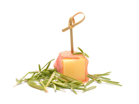 Cream cheese roll ups appetizer with prosciutto