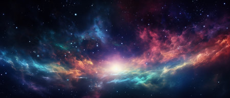 Stellar Dreamscapes: Abstract Space Background with Nebula and Stars from Cosmosの素材