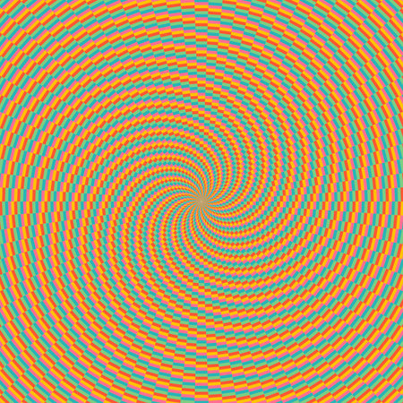 Retro sunburst or sunbeam swirl with colorful pixelated style in summer designの写真素材