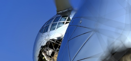 Brussels, Belgium - June 2, 2010: Detail of Atomium in Brusselsのeditorial素材