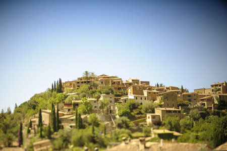 Deia, beautiful village in the mediterranean sea, Mallorca, Spainの写真素材