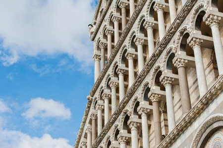 Lateral and unique view of Duomo Santa Maria Assunta in Pisa  Italy の写真素材