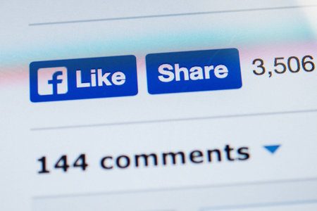 NEW YORK - NOVEMBER 13  Facebook introduced a new design for Like and Share buttons on 6 November...